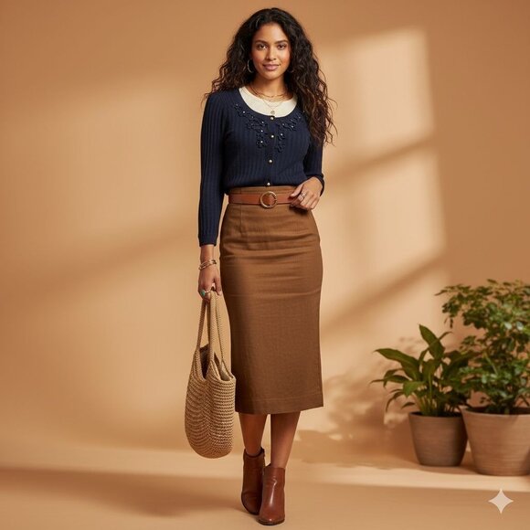 Juicy Couture Navy Blue Floral Embroidery Silk Cashmere Knit Cardigan Size Large - Picture 4 of 15